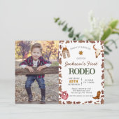 Jongens Mijn eerste Rodeo Cowboy 1e verjaardag fot Kaart (Staand voorkant)
