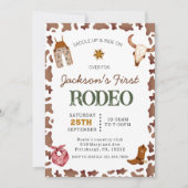 Jongens Mijn Eerste Rodeo Cowboy 1e Verjaardag Kaart (Voorkant)