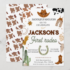 Jongens Mijn Eerste Rodeo Cowboy 1e Verjaardag Kaart