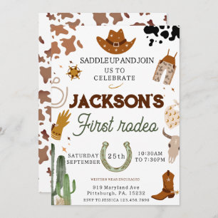 Jongens Mijn Eerste Rodeo Cowboy 1e Verjaardag Kaart