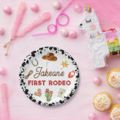 Jongens Mijn Eerste Rodeo Cowboy 1e Verjaardag Papieren Bordje (Feest)