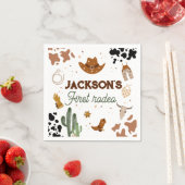 Jongens Mijn Eerste Rodeo Cowboy 1e Verjaardag Servet (Insitu)