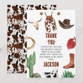 Jongens Mijn eerste Rodeo Cowboy Verjaardag Dank j Kaart (Voorkant / Achterkant)