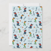 Jongens Modern Blauw Paintball Party Kinderen Verj Kaart (Achterkant)