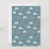 Jongens Modern Blauw Videospel Kinderen Verjaardag Kaart (Achterkant)