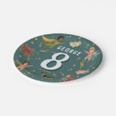 Jongens Modern Cool Superhero Kids Verjaardag Papieren Bordje (Gekanteld)