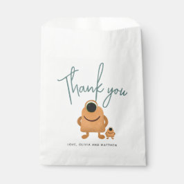 Jongens Modern Schattige Monster Alien Baby shower Bedankzakje
