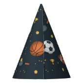 Jongens Modern Sport Verjaardagsfeest Feesthoedjes (Achterkant)