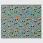 Jongens Moderne Blauwe Raceauto Kinderen Verjaarda Cadeaupapier (Vlak)