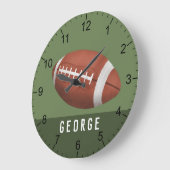 Jongens Moderne en Groene Football Sport Kinder Grote Klok (Hoek)