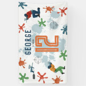 Jongens Moderne Paintball Party Sport Kids Verjaar Spandoek (Verticaal)