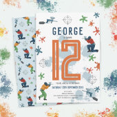 Jongens Moderne Paintball Splatter Party Kinderen  Kaart