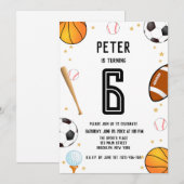 Jongens Moderne Sport Kids Verjaardag Kaart (Voorkant / Achterkant)