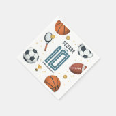 Jongens Moderne Sport Kids Verjaardag Servet (Hoek)