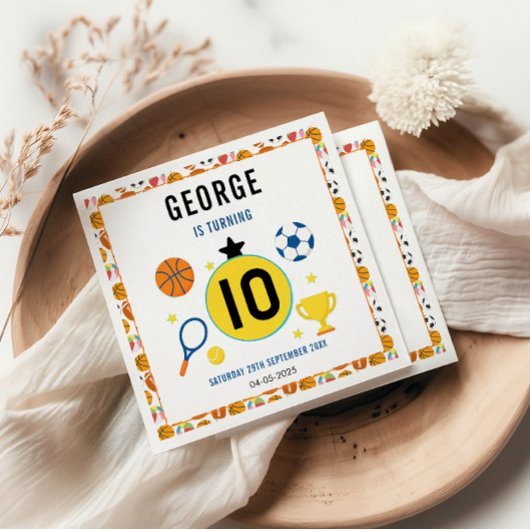 Jongens moderne sport verjaardagsfeestje | Game Da Servet