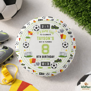 Jongens Moderne Sporten Voetbal Kinderen 8e Verjaa Ronde Button 3,2 Cm