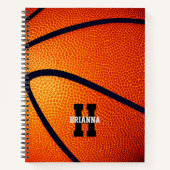 jongens monogrammen basketbal notitieboek (Voorkant)