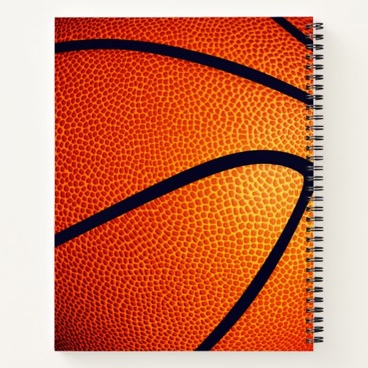 jongens monogrammen basketbal notitieboek (Achterkant)