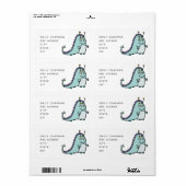 Jongens Monster 1e Verjaardagsfeestje Etiket (Full Sheet)