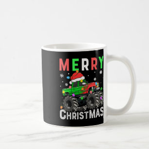 Jongens Monster Truck Vrolijke Kerstman Hoed Kinde Koffiemok