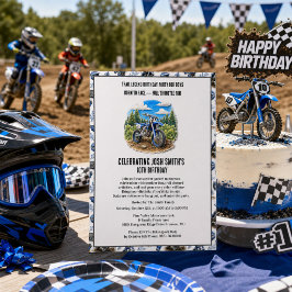 Jongens Motocross Dirt Bike 10e Verjaardag Kaart