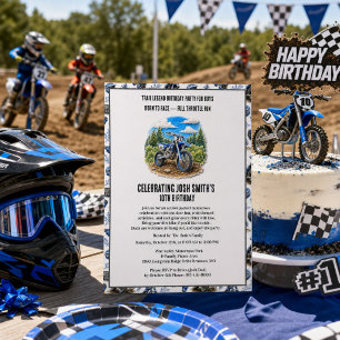 Jongens Motocross Dirt Bike 10e Verjaardag Kaart