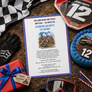 Jongens Motocross Dirt Bike 12e verjaardag Kaart