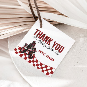 Jongens Motorcross Dirt Bike Verjaardag Bedankjes Labels