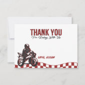 Jongens Motorcross Dirt Bike Verjaardag Bedankkaart (Voorkant)