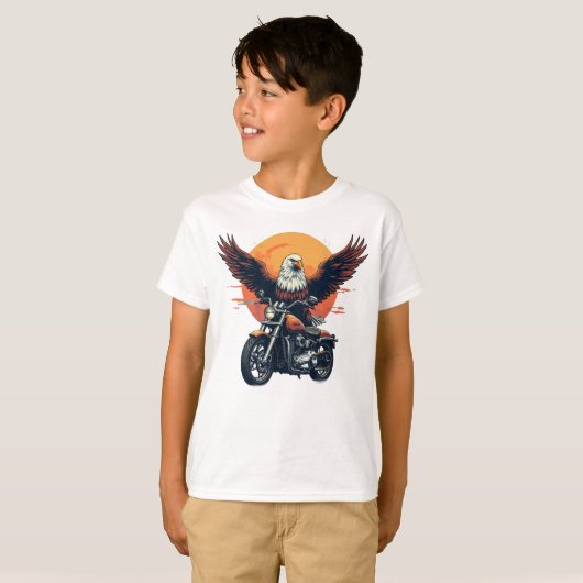 Jongens Motorfiets Shirt (Voorkant volledig)