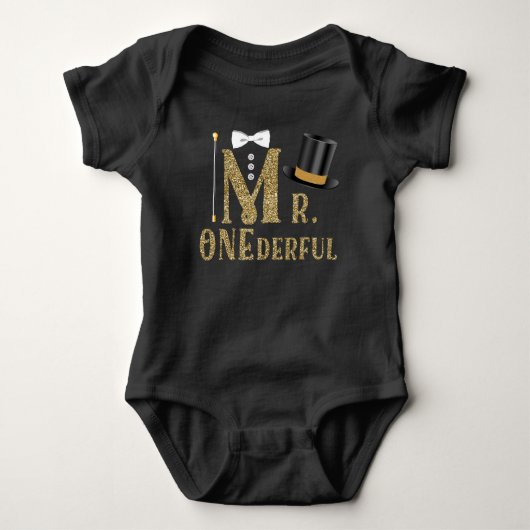 Jongens Mr ONEderful 1e Verjaardag T-shirts (Voorkant)