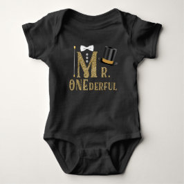 Jongens Mr ONEderful 1e verjaardagshirts Romper
