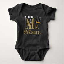 Jongens Mr. ONEderful 1st Birthday Shirten