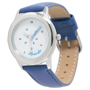 Jongens Naam Cool Cute Funny Jumked Hours Blue Kin Horloge