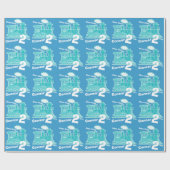 Jongens naam leeftijdscentrum rood grijs tweede ve cadeaupapier (Vlak)