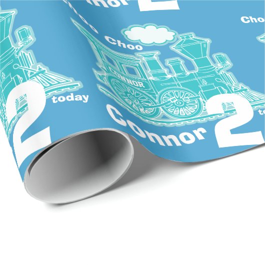 Jongens naam leeftijdscentrum rood grijs tweede ve cadeaupapier (Rol Hoek)