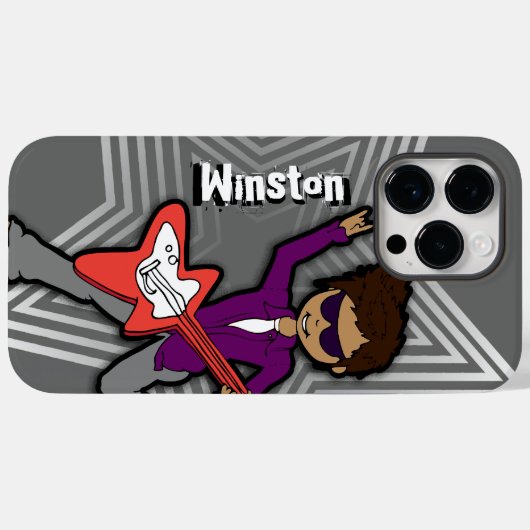 Jongens naam rockstar kinder grijze telefooncel Case-Mate iPhone case (Achterkant (horizontaal))