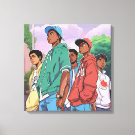 Jongens naar Mannen Canvas Afdruk