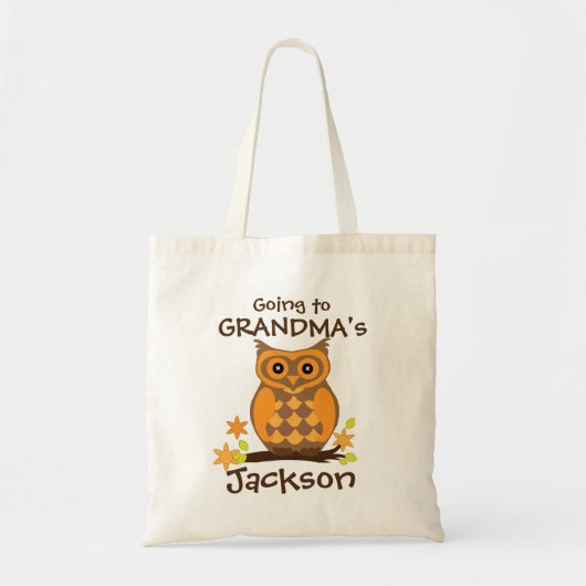 Jongens naar oma Overnight Bag - Owl Tote Bag (Voorkant)