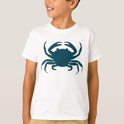 Jongens Nautical blue crab strand t-shirt (Voorkant)