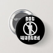 Jongens niet Gewenst zwarte Button (Voorkant /achterkant)