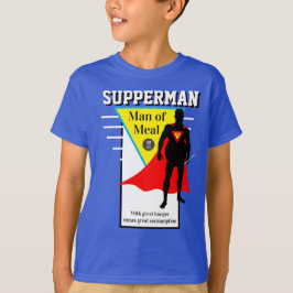 Jongens nieuwheid Super held SUPPERMAN MAN MEAL T-shirt