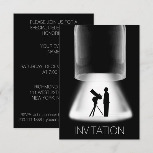 Jongens Night Out Party VIP Uitnodiging (Voorkant / Achterkant)