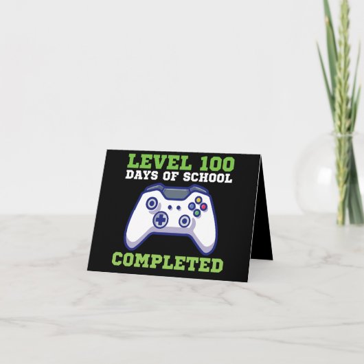Jongens Niveau 100 Dagen School Voltooid  Kaart (Voorkant)