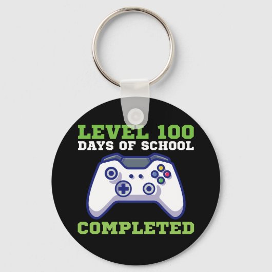 Jongens Niveau 100 Dagen School Voltooid Sleutelhanger (Voorkant)