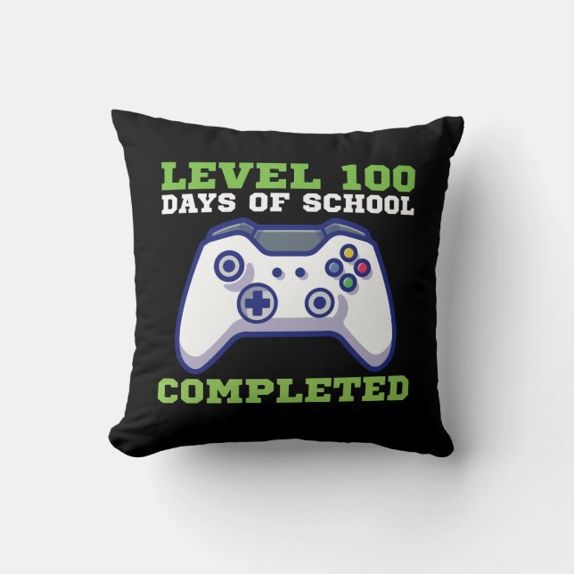Jongens Niveau 100 Dagen School Voltooide  Kussen (Voorkant)
