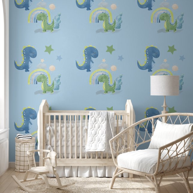 Jongen's Nursery Dinosaurs bij Play Peel & Stick Behang (Kinderen)