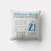 Jongen's Nursery Room Baby Stat Arrow Pattern Kussen (Voorkant)