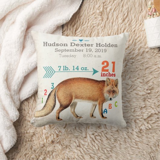 Jongen's Nursery Room Baby Stat Fox Arrow Pattern Kussen (Deken)