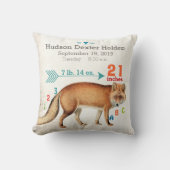 Jongen's Nursery Room Baby Stat Fox Arrow Pattern Kussen (Voorkant)